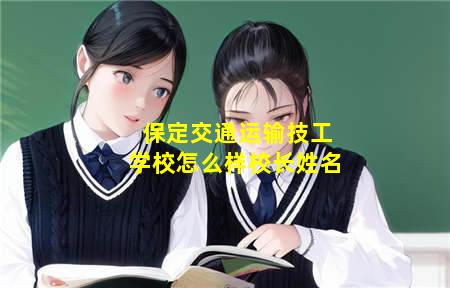 保定交通运输技工学校怎么样校长姓名